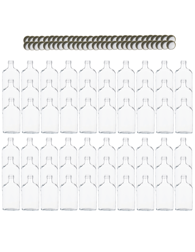 Szklane butelki na alkohol - galoniki - Butelki 200 ml piersiówki kieszonkowe na sok nalewki fi28 60szt NAKRĘTKI - product b2b.wamar.biz 2