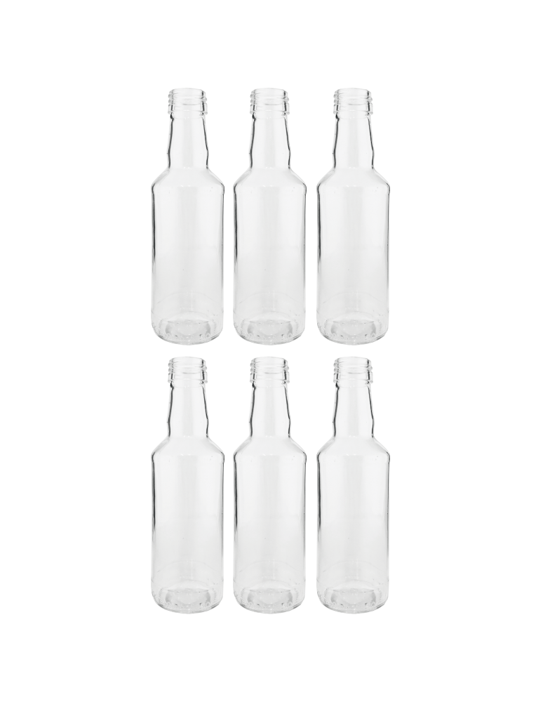Szklane butelki na alkohol - galoniki - Butelki 200 ml na sok nalewkę syrop tradycyjne fi28 6szt BEZ NAKRETEK - product b2b.wamar.biz 2