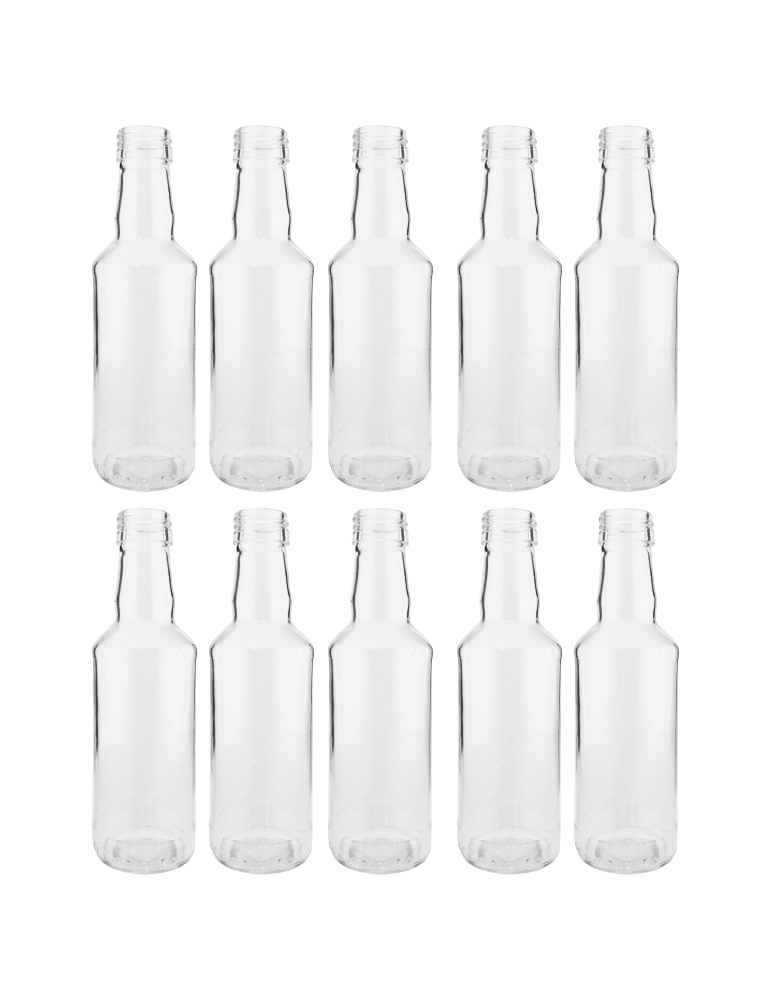 Szklane butelki na alkohol - galoniki - Butelki 200 ml na sok nalewkę syrop tradycyjne fi28 10szt BEZ NAKRETEK - product b2b.wamar.biz 2