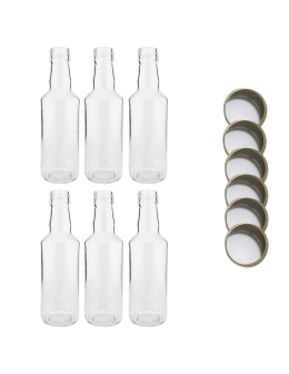 Butelki 200 ml na sok nalewkę syrop tradycyjne fi28 6szt NAKRĘTKI - product 2