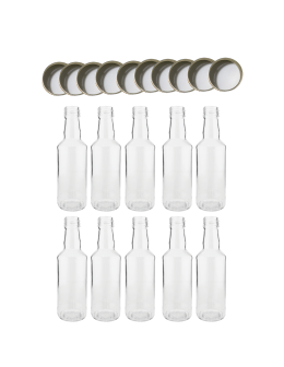 Butelki 200 ml na sok nalewkę syrop tradycyjne fi28 10szt NAKRĘTKI - product 2