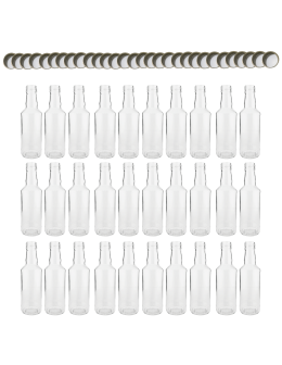 Butelki 200 ml na sok nalewkę syrop tradycyjne fi28 30szt NAKRĘTKI - product 2