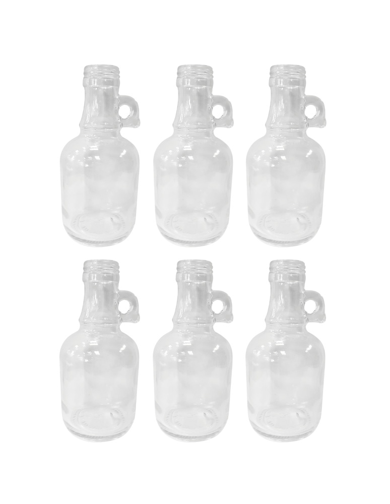 Szklane butelki na alkohol - galoniki - Butelki 250 ml galon z uchwytem soki na olej oliwę fi31 6szt BEZ NAKRETEK - product b2b.wamar.biz 2