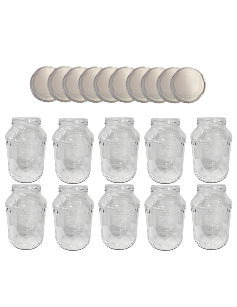 Słoiki - Słoiki 1500ml 1,5l soki ogórki małosolne grzyby nalewki 10kpl zakrętki 82mm PZH - product b2b.wamar.biz 2