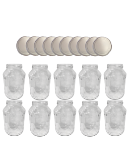 Słoiki 1500ml 1,5l soki ogórki małosolne grzyby nalewki 10kpl zakrętki 82mm PZH - product 2