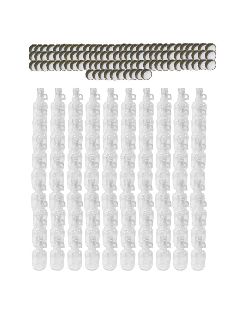 Szklane butelki na alkohol - galoniki - Butelki 250 ml galon z uchwytem soki na olej oliwę fi31 100szt NAKRĘTKI - product b2b.wamar.biz 2