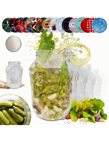 Słoiki 1500ml 1,5l soki ogórki małosolne grzyby nalewki 30kpl zakrętki 82mm PZH