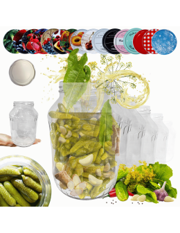 Słoiki 1500ml 1,5l soki ogórki małosolne grzyby nalewki 30kpl zakrętki 82mm PZH