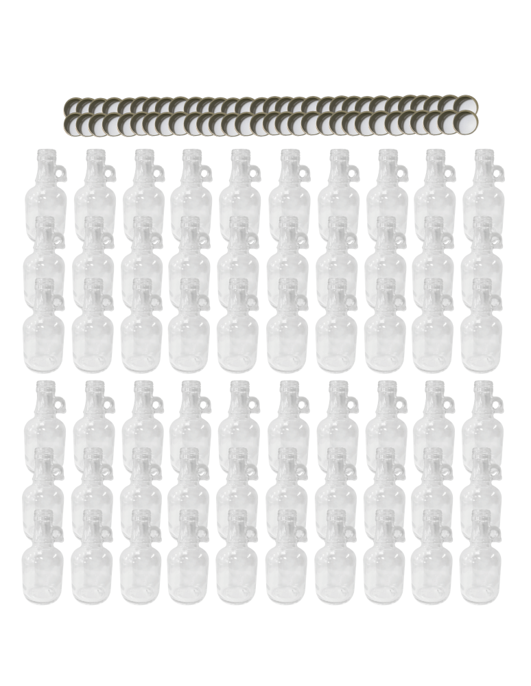 Szklane butelki na alkohol - galoniki - Butelki 250 ml galon z uchwytem soki na olej oliwę fi31 60szt NAKRĘTKI - produkt b2b.wamar.biz 2