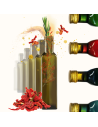 Butelki 250 ml maraski kwadratowe zielone oliwa fi31 100szt BEZ NAKRETEK