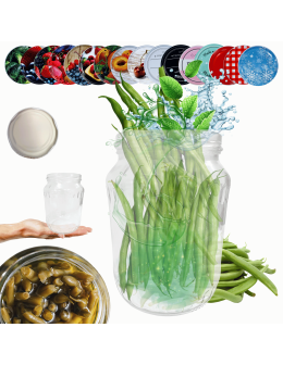 Słoik 720ml 0,7l soki ogórki kiszone kompot KOMPLET z POKRYWKĄ 82mm PZH