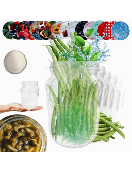 Słoiki 720ml 0,7l soki ogórki kiszone fasolka kompot 30kpl zakrętki 82mm