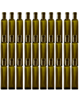 Butelki 250 ml maraski kwadratowe zielone oliwa fi31 30szt BEZ NAKRETEK - product 2