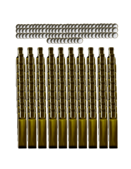 Butelki 250ml maraski kwadratowe zielone na olej oliwę fi31 100szt NAKRĘTKI - product 2