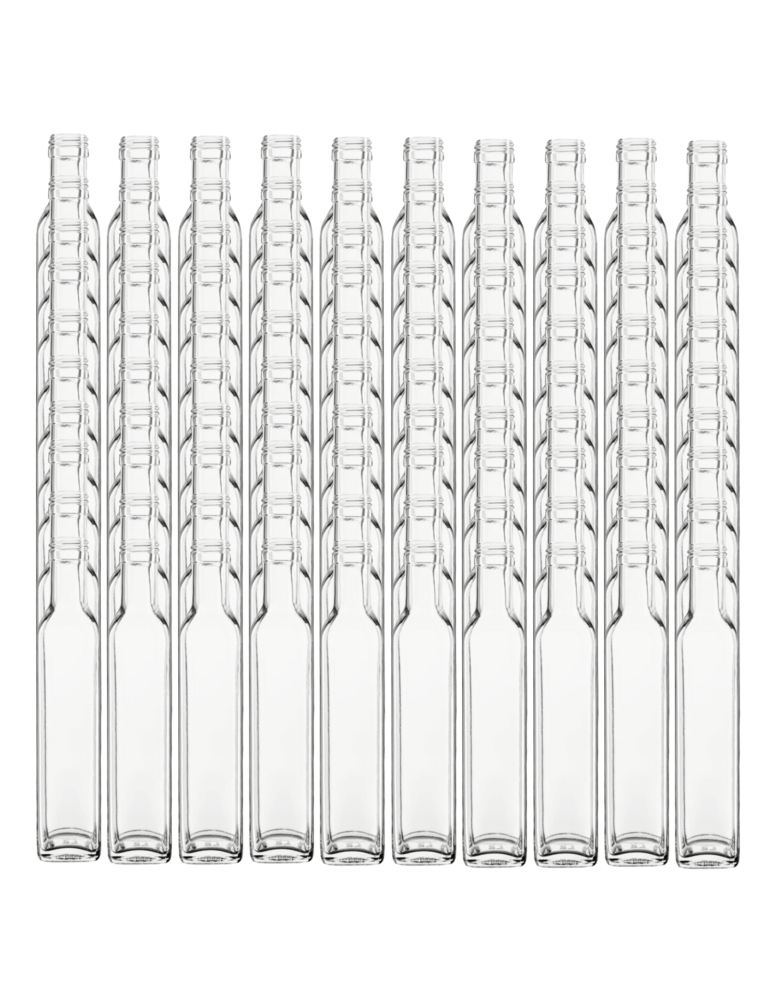 Szklane butelki na alkohol - galoniki - Butelki 250 ml maraski kwadratowe soki na oliwę fi31 100szt BEZ NAKRETEK - produkt b2b.wamar.biz 2