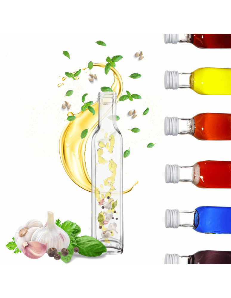 Szklane butelki na alkohol - galoniki - Butelka 250 ml maraska kwadratowa soki sok na olej fi31 1szt BEZ NAKRETKI - product b2b.wamar.biz 1