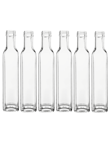 Butelki 250 ml maraski kwadratowe soki na olej oliwę fi31 6szt BEZ NAKRETEK - product 2
