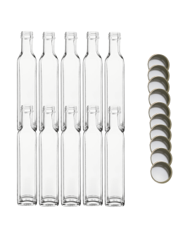 Butelki 250 ml maraski kwadratowe soki na olej oliwę fi31 10szt NAKRĘTKI - product 2