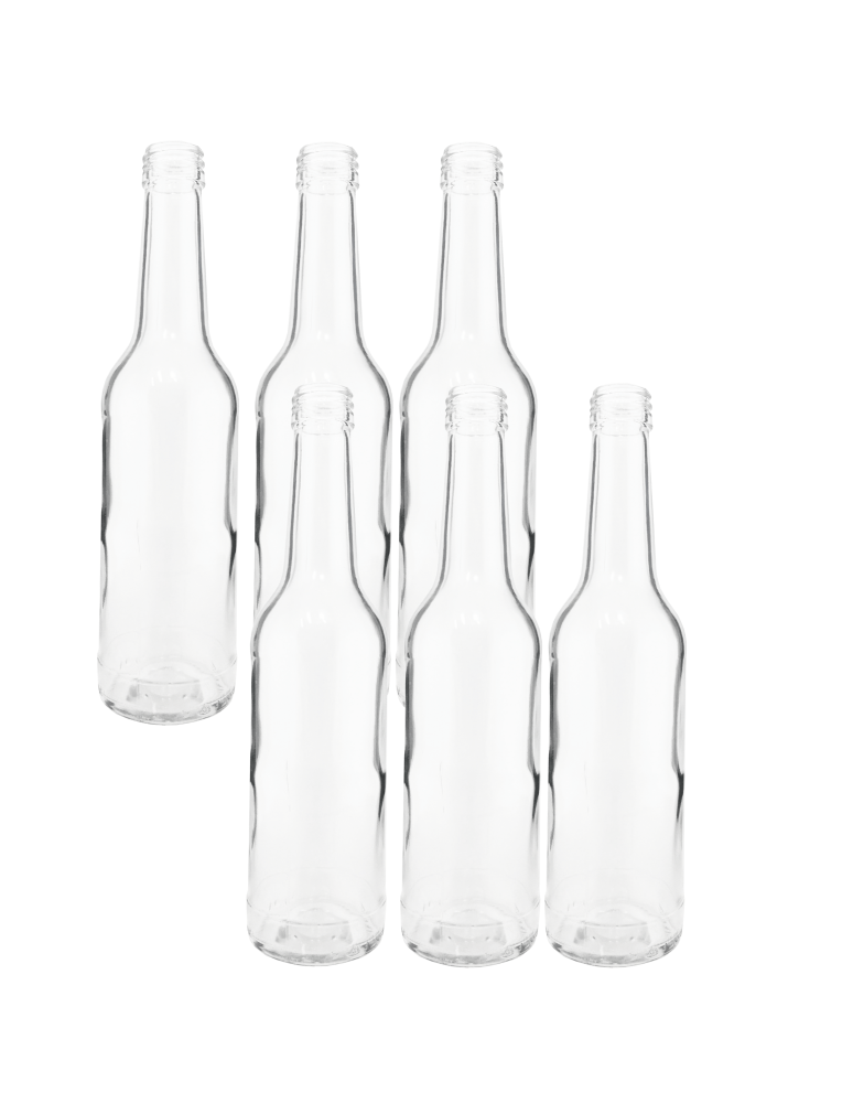 Szklane butelki na alkohol - galoniki - Butelki 330 ml na sok nalewkę syrop tradycyjne fi28 6szt BEZ NAKRETEK - product b2b.wamar.biz 2