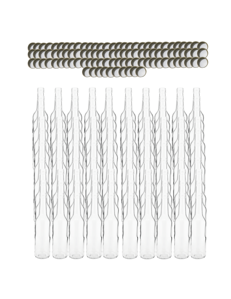 Szklane butelki na alkohol - galoniki - Butelki 330 ml na sok nalewkę syrop tradycyjne fi28 100szt NAKRĘTKI - product b2b.wamar.biz 2