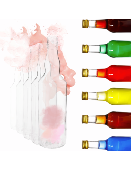 Butelki 500 ml na sok nalewkę syrop tradycyjne fi28 6szt BEZ NAKRETEK