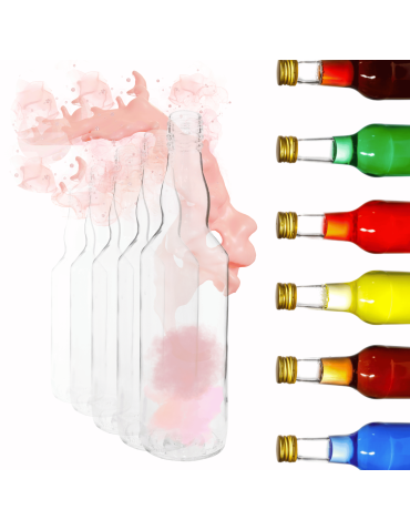 Butelki 500 ml na sok nalewkę syrop tradycyjne fi28 60szt BEZ NAKRETEK