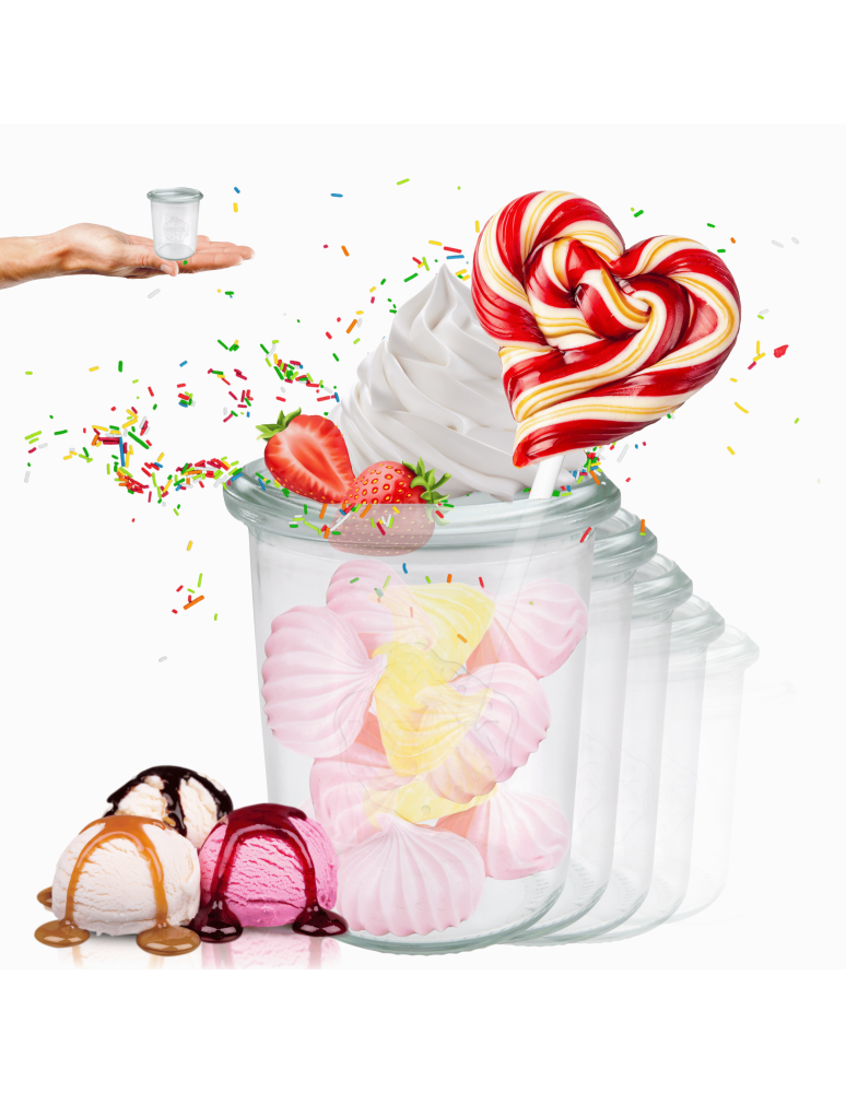 Słoiki weck - Słoiki Weck 160 ml słoiki szklane ozdobne MOLD na deserki pucharki 12szt - product b2b.wamar.biz 1