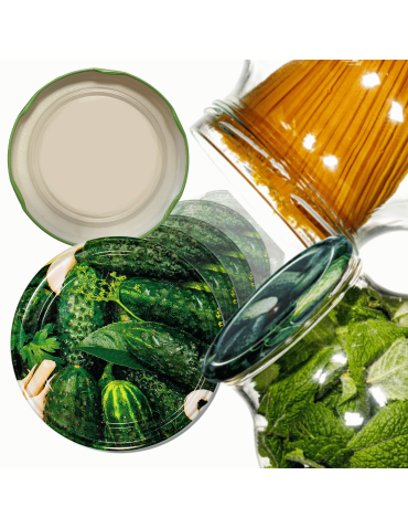 Pokrywki dekielki zakrętki nakrętki wieczka wieka 100mm 60 szt WZÓR O PZH