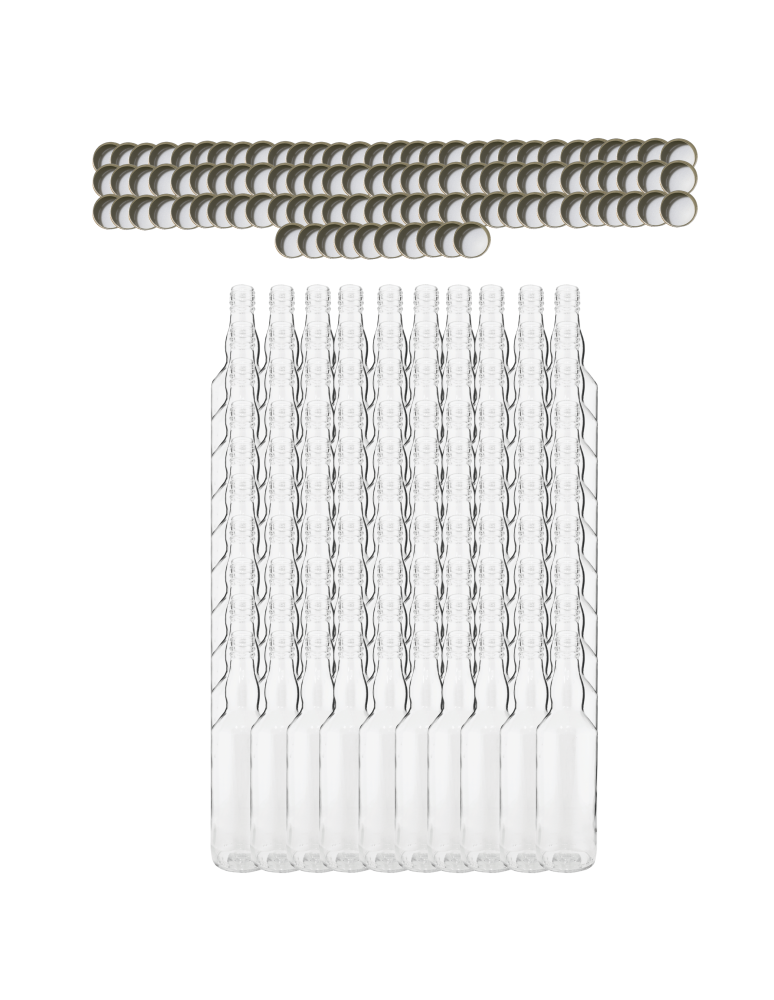 Szklane butelki na alkohol - galoniki - Butelki 500 ml na sok nalewkę syrop tradycyjne fi28 100szt NAKRĘTKI - produkt b2b.wamar.biz 2