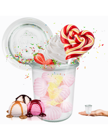 Słoik Weck 160 ml słoik szklany ozdobny MOLD na deser wieko szklane 1szt