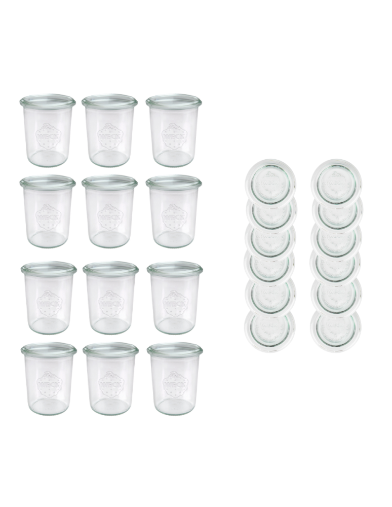 Słoiki weck - Słoiki Weck 160 ml słoiki szklane ozdobne MOLD przyprawy wieka szkło 12szt - product b2b.wamar.biz 2