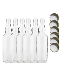 Butelki 500 ml na sok nalewkę syrop tradycyjne fi28 6szt NAKRĘTKI - product 2
