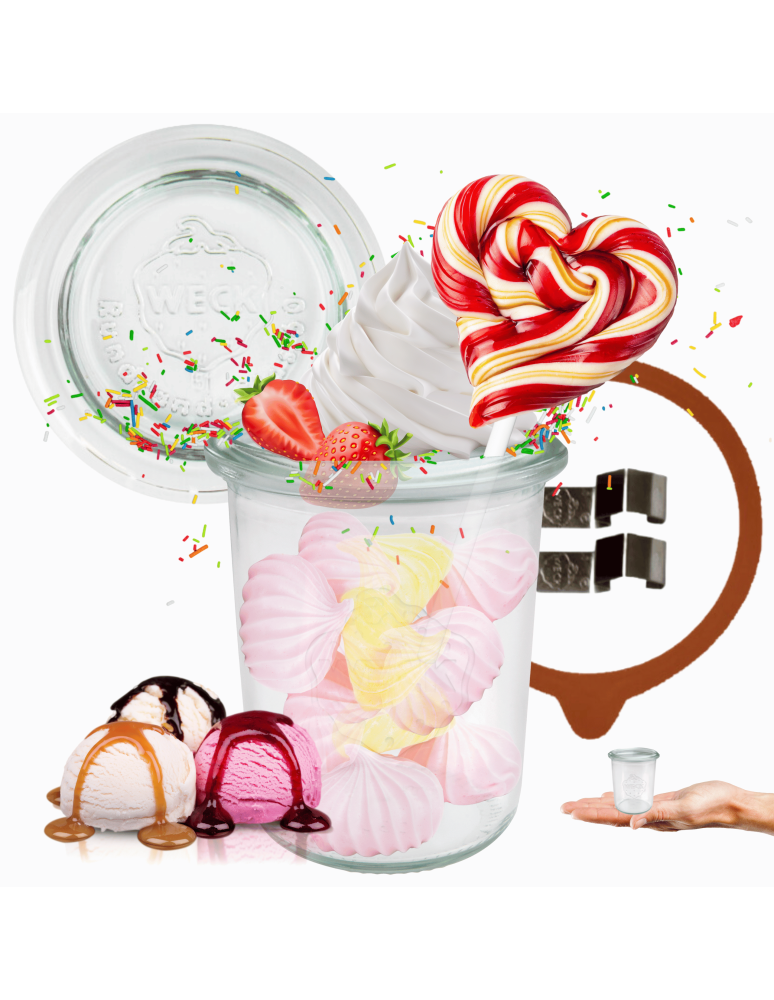Słoiki weck - Słoik Weck 160 ml przetwory MOLD żaroodporny dżem zapinki wieko gumka 1szt - produkt b2b.wamar.biz 1