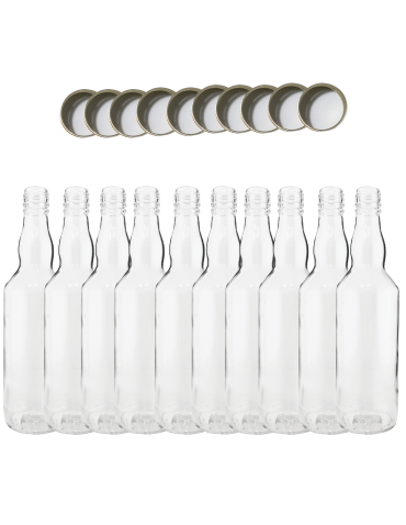 Butelki 500 ml na sok nalewkę syrop tradycyjne fi28 10szt NAKRĘTKI - product 2