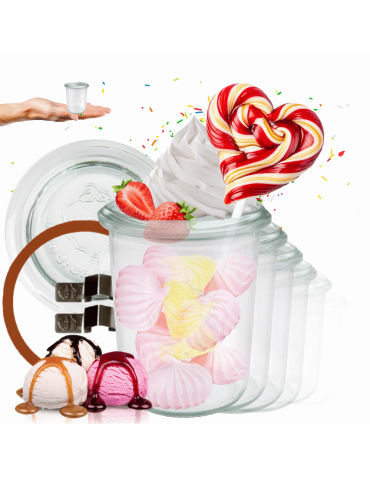 Słoiki Weck 160 ml przetwory MOLD żaroodporne dżem zapinki wieko gumka 6szt