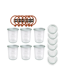 Słoiki Weck 160 ml przetwory MOLD żaroodporne dżem zapinki wieko gumka 6szt - product 2