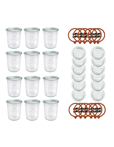 Słoiki Weck 160ml przetwory MOLD żaroodporne dżem zapinki wieko gumka 12szt - product 2