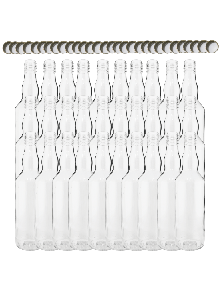 Szklane butelki na alkohol - galoniki - Butelki 500 ml na sok nalewkę syrop tradycyjne fi28 30szt NAKRĘTKI - produkt b2b.wamar.biz 2