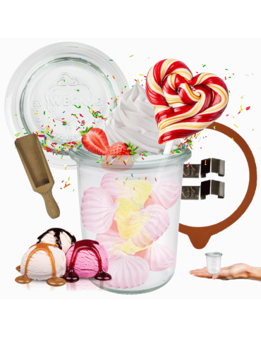 Słoik Weck 160ml przetwory MOLD żaroodporny miarka zapinki wieko gumka 1szt