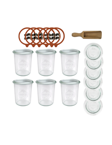 Słoiki Weck 160ml przetwory MOLD żaroodporne miarka spinki wieko gumka 6szt - product 2