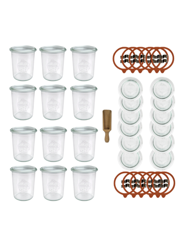 Słoiki Weck 160ml przetwory MOLD żaroodporne miara spinki wieko gumka 12szt - product 2