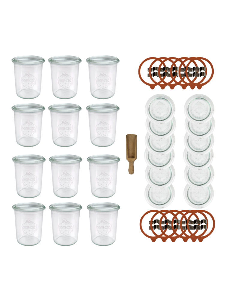 Słoiki weck - Słoiki Weck 160ml przetwory MOLD żaroodporne miara spinki wieko gumka 12szt - product b2b.wamar.biz 2