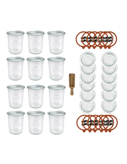 Słoiki Weck 160ml przetwory MOLD żaroodporne miara spinki wieko gumka 12szt - product 2