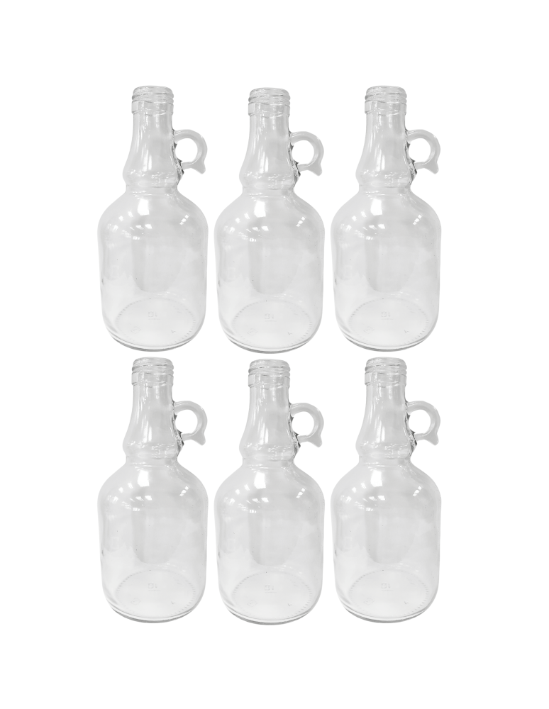 Szklane butelki na alkohol - galoniki - Butelki 500 ml galon z uchwytem soki na olej oliwę fi31 6szt BEZ NAKRETEK - product b2b.wamar.biz 2