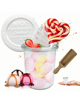 Słoik Weck 160ml na przetwory MOLD żaroodporny plastikowe wieko MIARKA 1szt