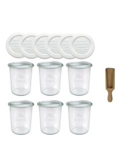 Słoiki Weck 160ml przetwory MOLD żaroodporne plastikowe wieka MIARKA 6szt - product 2