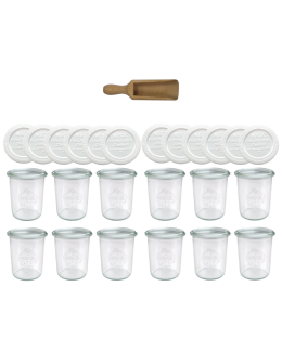 Słoiki Weck 160ml przetwory MOLD żaroodporne plastikowe wieka MIARKA 12szt - product 2