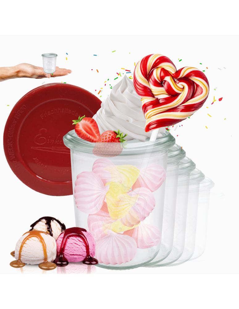Słoiki weck - Słoiki Weck 160ml przetwory MOLD żaroodporne silikonowe wieka 6szt TRWAŁE - product b2b.wamar.biz 1
