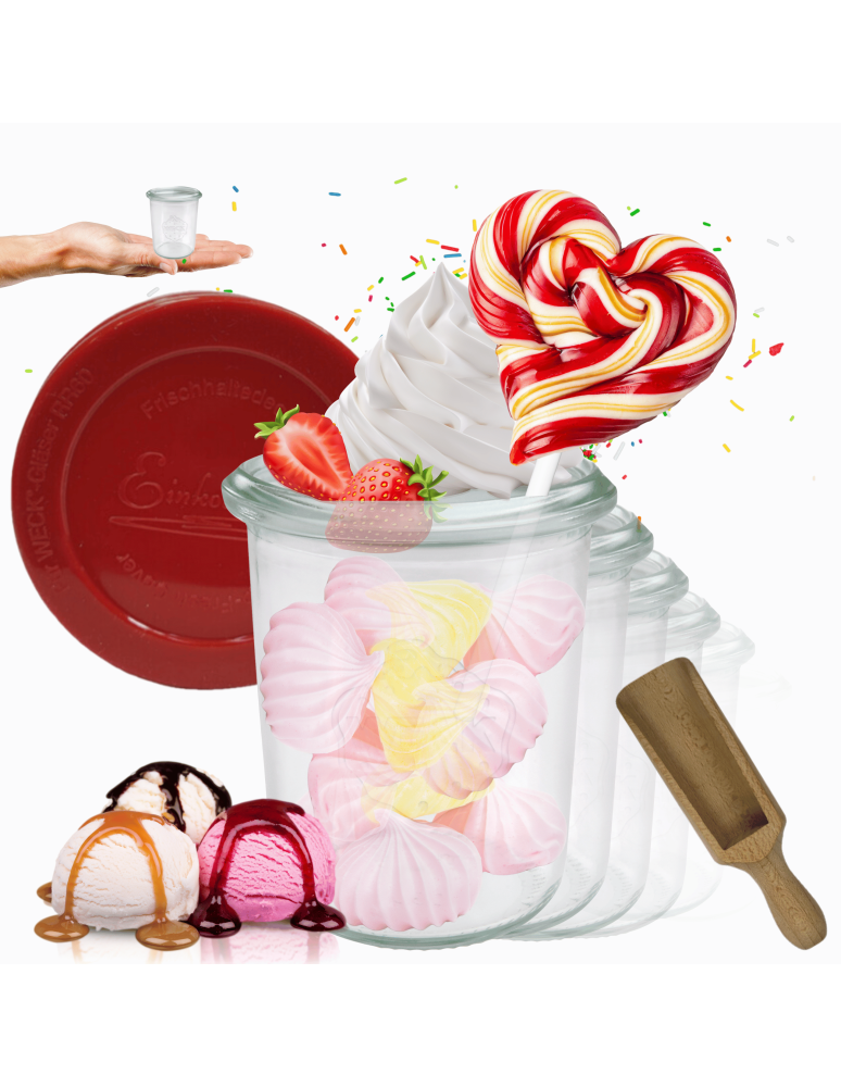 Słoiki weck - Słoiki Weck 160ml przetwory MOLD żaroodporne silikonowe wieko 6szt miarka - product b2b.wamar.biz 1