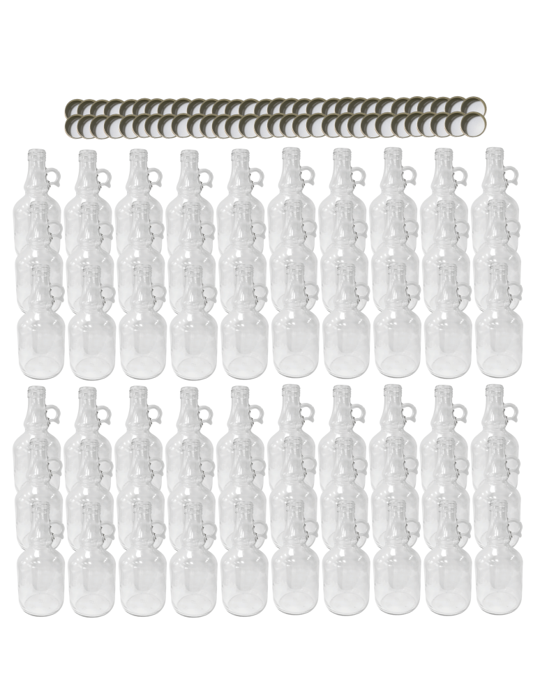 Szklane butelki na alkohol - galoniki - Butelki 500 ml galon z uchwytem soki na olej oliwę fi31 60szt NAKRĘTKI - product b2b.wamar.biz 2